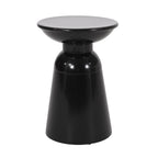 Serenita Outdoor Iron Side Tables with Flared Design, Set of 2
