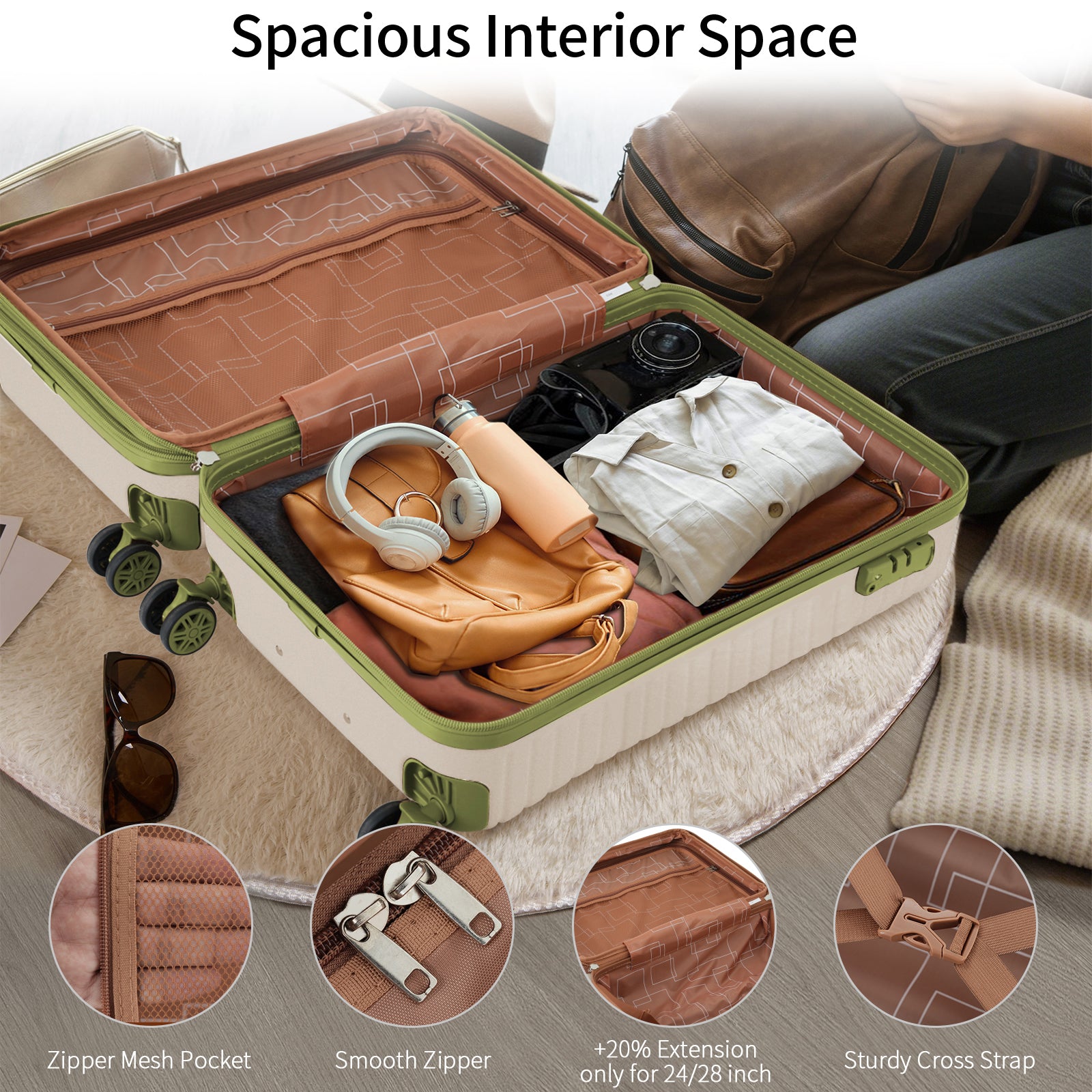 4 Piece Luggage Set Suitcase Set