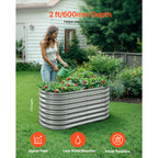 Metal Raised Garden Bed, 4 x 2 x 2 ft
