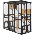 Outdoor Cat Enclosure Fir Wood Catio