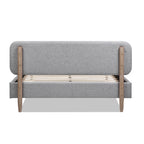 Diego Low Upholstered Platform Bed, Queen, Light