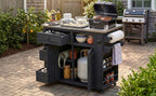 TOPMAX Outdoor Solid Wood Extendable Kitchen Island