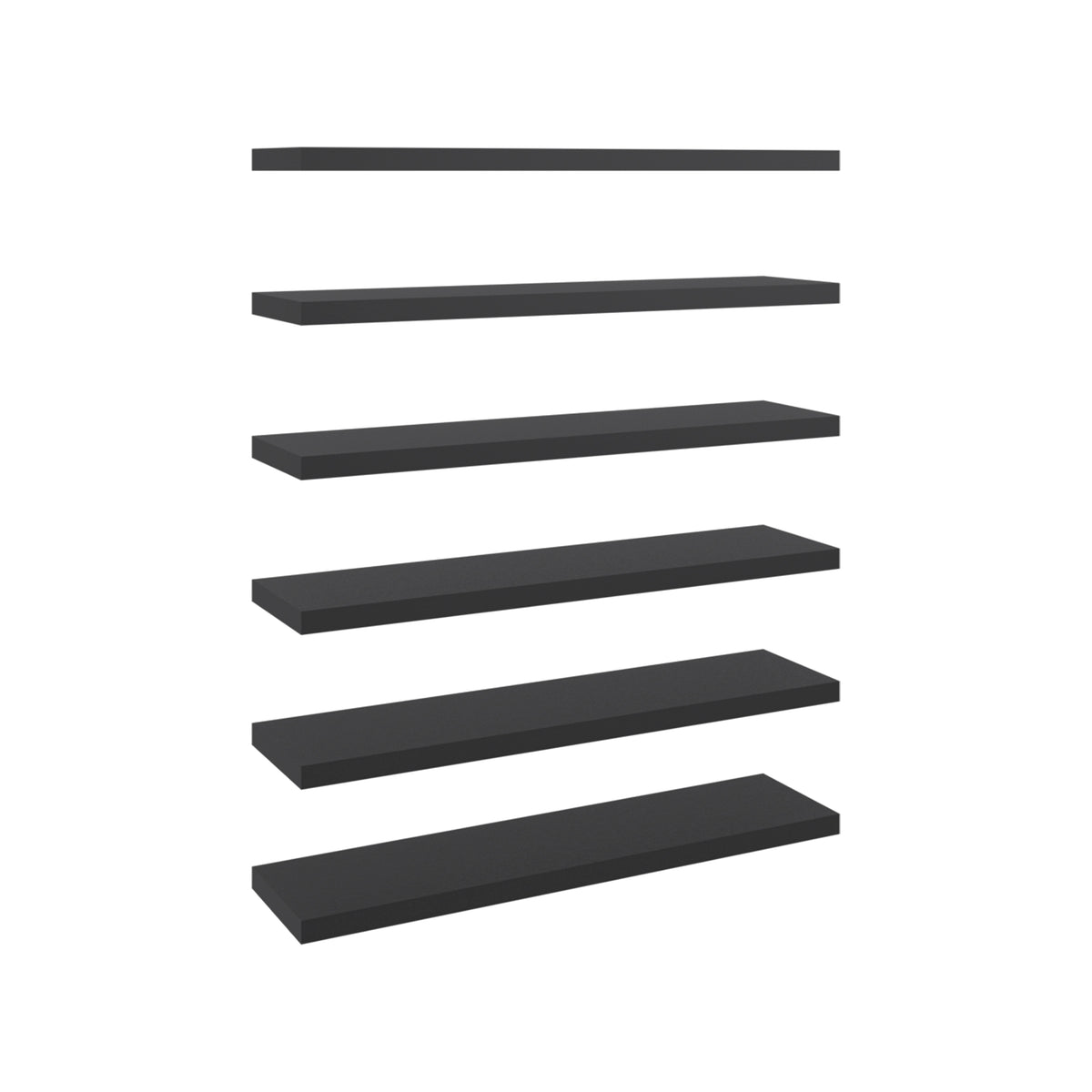 24-Inch Floating Wall Shelf, Wenge, Particle Board