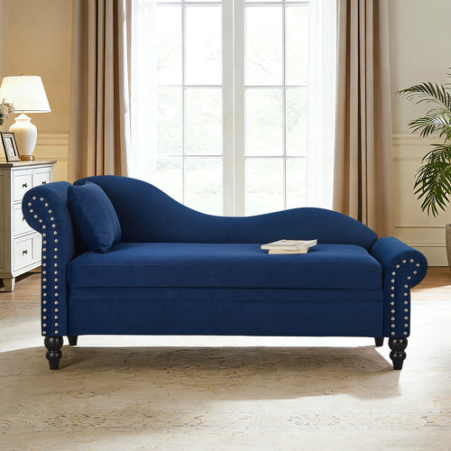 64.5'' Modern Velvet Chaise Lounge