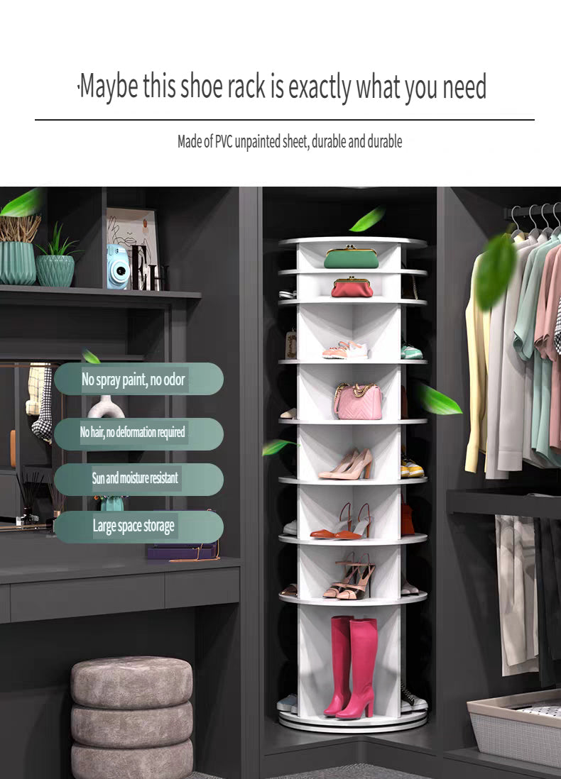 8 Tier Rotating Shoe Rack Tower