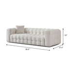Eden Modern Tufted Chesterfield Boucle Fabric Sofa