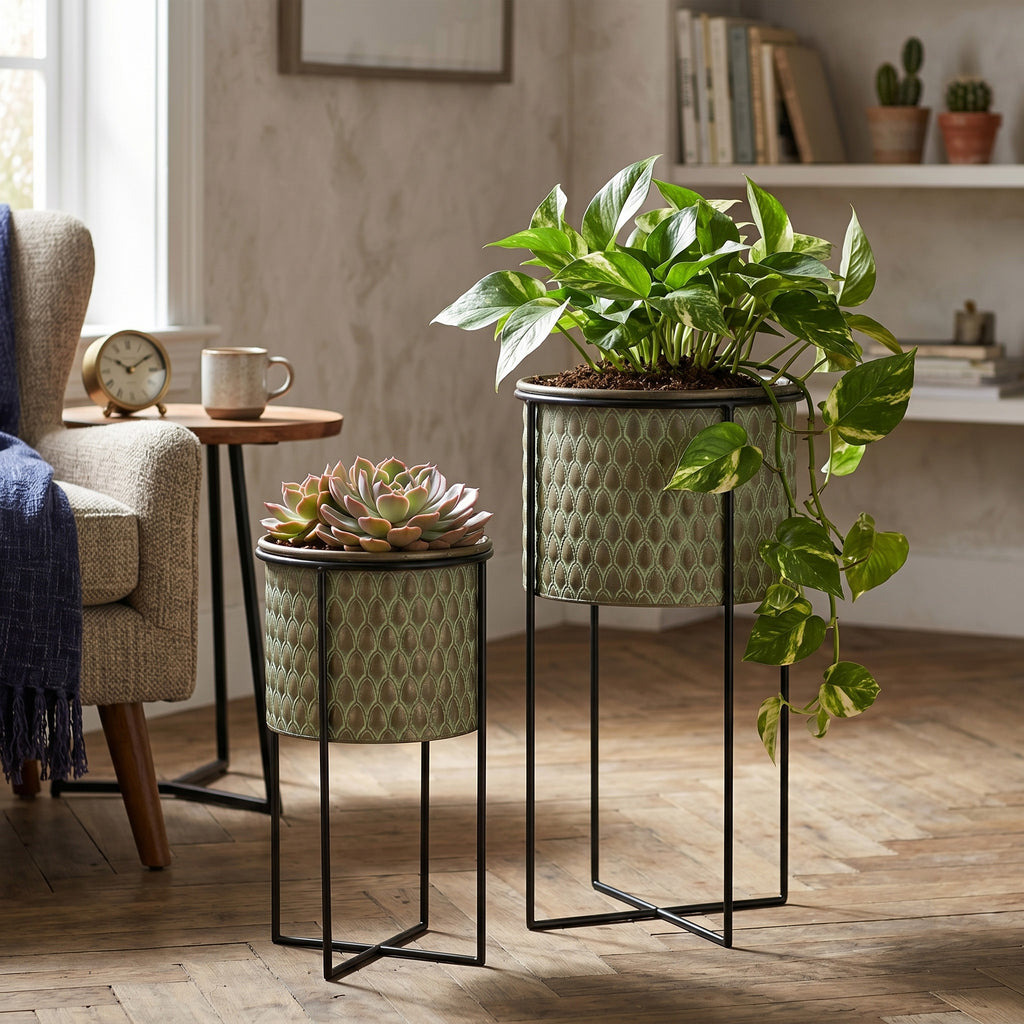 S/2 Textured Pots