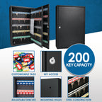 200 Key Adjustable Key Cabinet With Key Lock