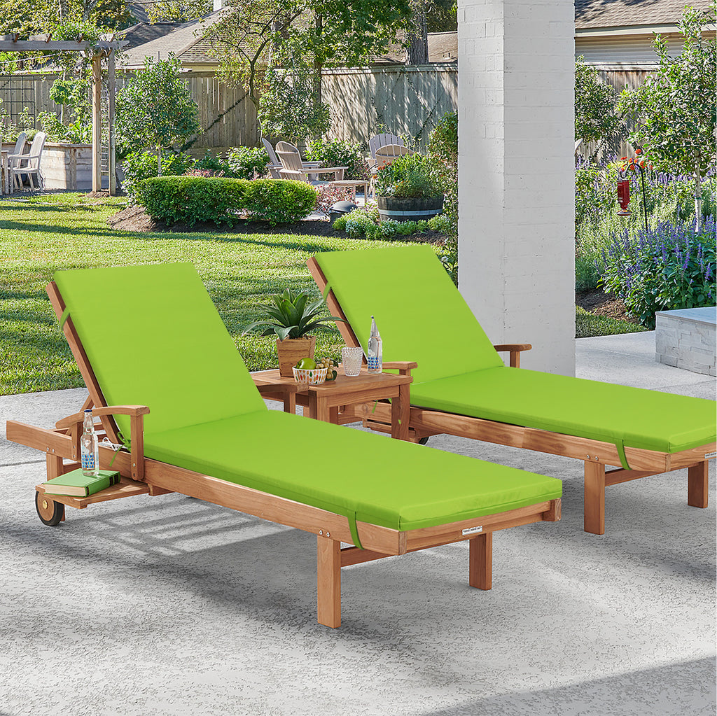 2PCS Set Outdoor Lounge Chair Cushion Replacement - Apple