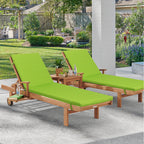 2PCS Set Outdoor Lounge Chair Cushion Replacement - Apple