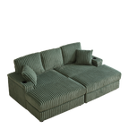 84-Inch Corduroy 3-Seater Sofa