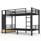 Twin XL Over Twin XL Size Metal Bunk Bed for Teens