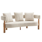 Luxe 76.5 in. Curved 3 Seater Sofa