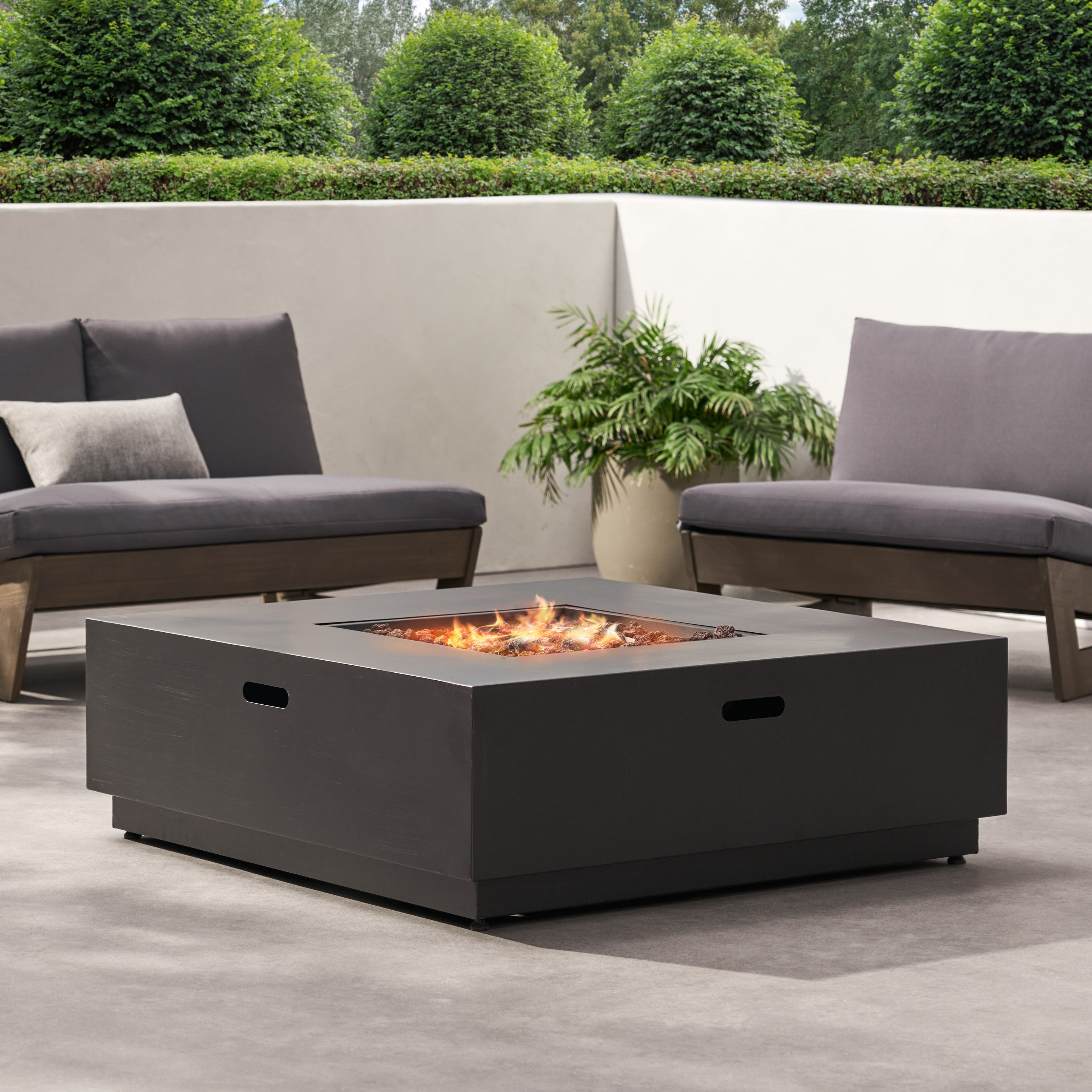 39" Square Iron Fire Pit - 50,000 BTU