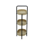 3 Tiers Tray Tables Paper Rope Woven Side Table
