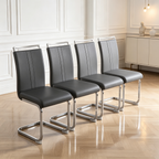 Modern PU Faux Leather Dining Chairs Set of 4