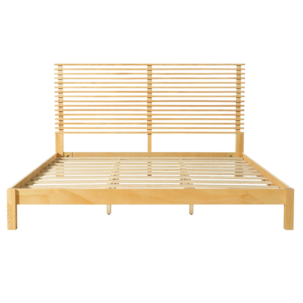 Premium Solid Wood King Size Bed Frame with Headboard