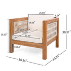 Acacia Wood Outdoor Club Chair