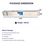 8.5' x 8.5' Motorized Roll-Up Door Kit for Double Garage Metal Shed