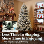 Pre-lit Flocked Christmas Tree
