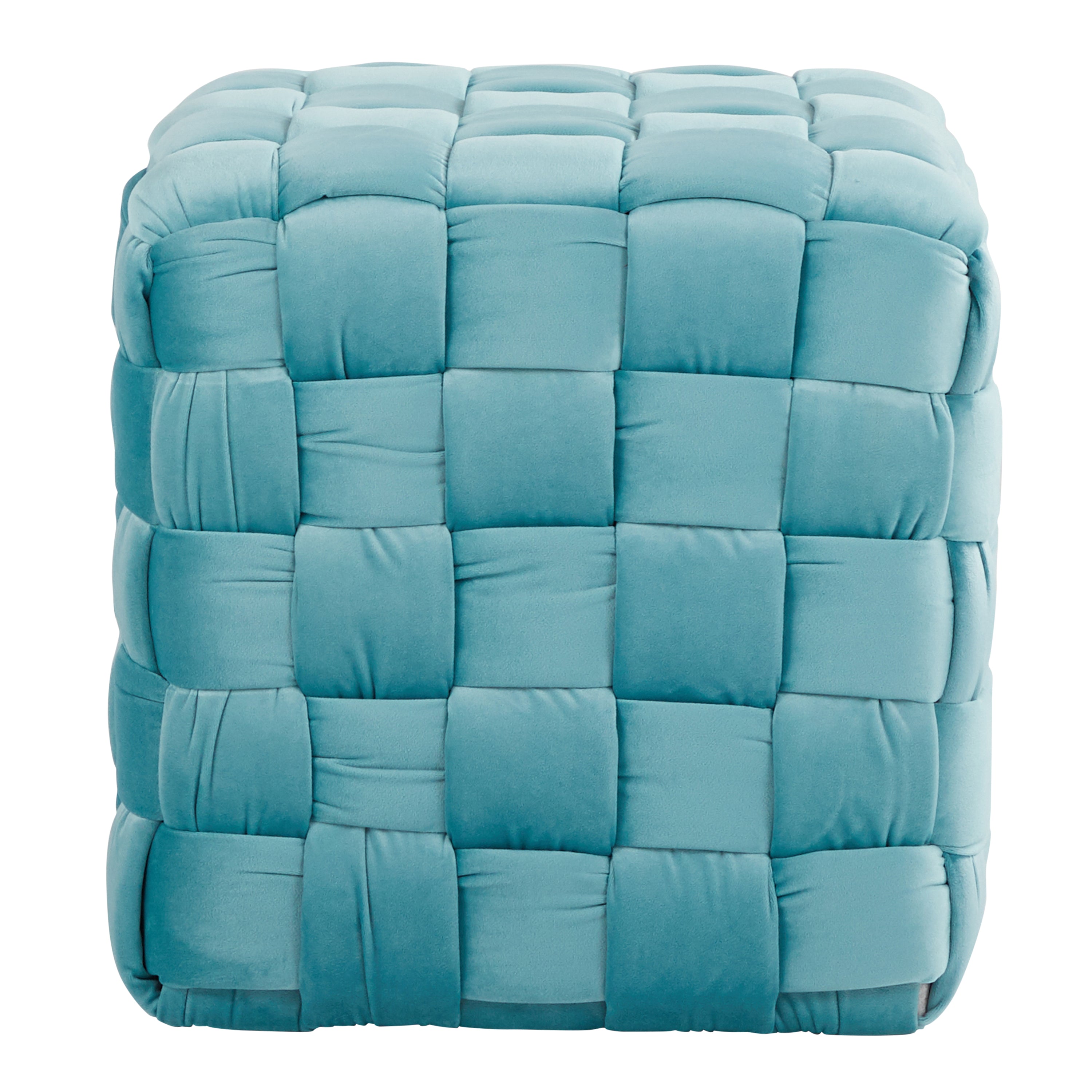 Square 16" Ottoman in Ice