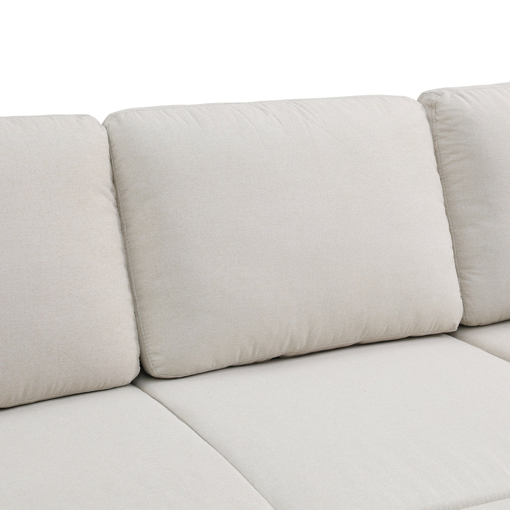 23" x 23" Off-White Square Ottoman