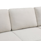 23" x 23" Off-White Square Ottoman