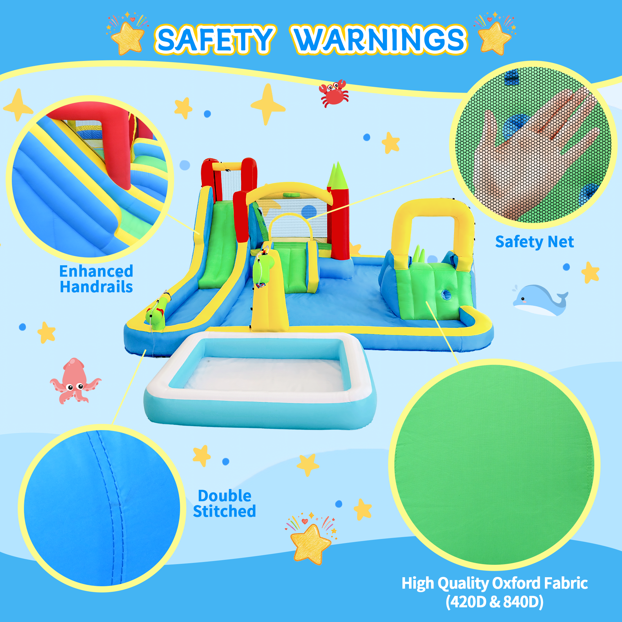 11 In1 Inflatable Slide Water Park