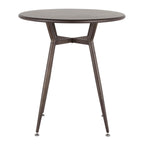 Round Dinette Table in Antique Metal