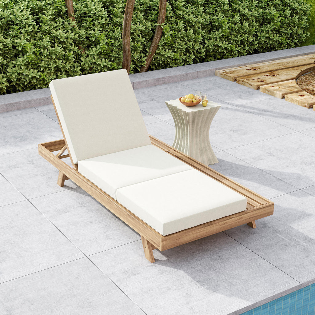 Lounge Chaise Set with Adjustable Backrest