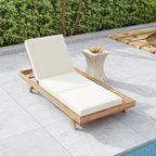 Lounge Chaise Set with Adjustable Backrest