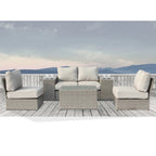 All-Weather Wicker Patio Sectional Set for 4