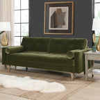 Nicholas 83.5" Mid-Century Modern Sofa, Olive