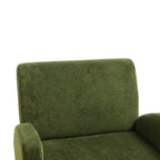 Velvet Fabric Lounge Chair with Birch Legs