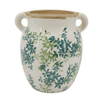 Floral Twin-Handle Vase