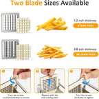 French Fry Cutter - Stainless Steel Potato Slicer