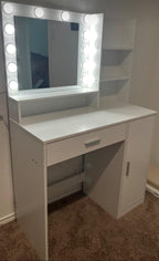 Vanity Desk with Mirror & Light