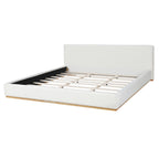 Elegant Upholstered Bed With Solid Wood Frame - King