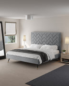 Crosby Upholstered Velvet King Bed