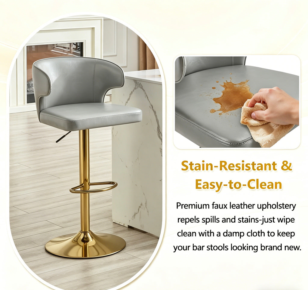 Modern Rotating Adjustable Bar Chair - Set of 2