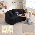 LY-049S Curved Modern Boneless Sofa Loveseat