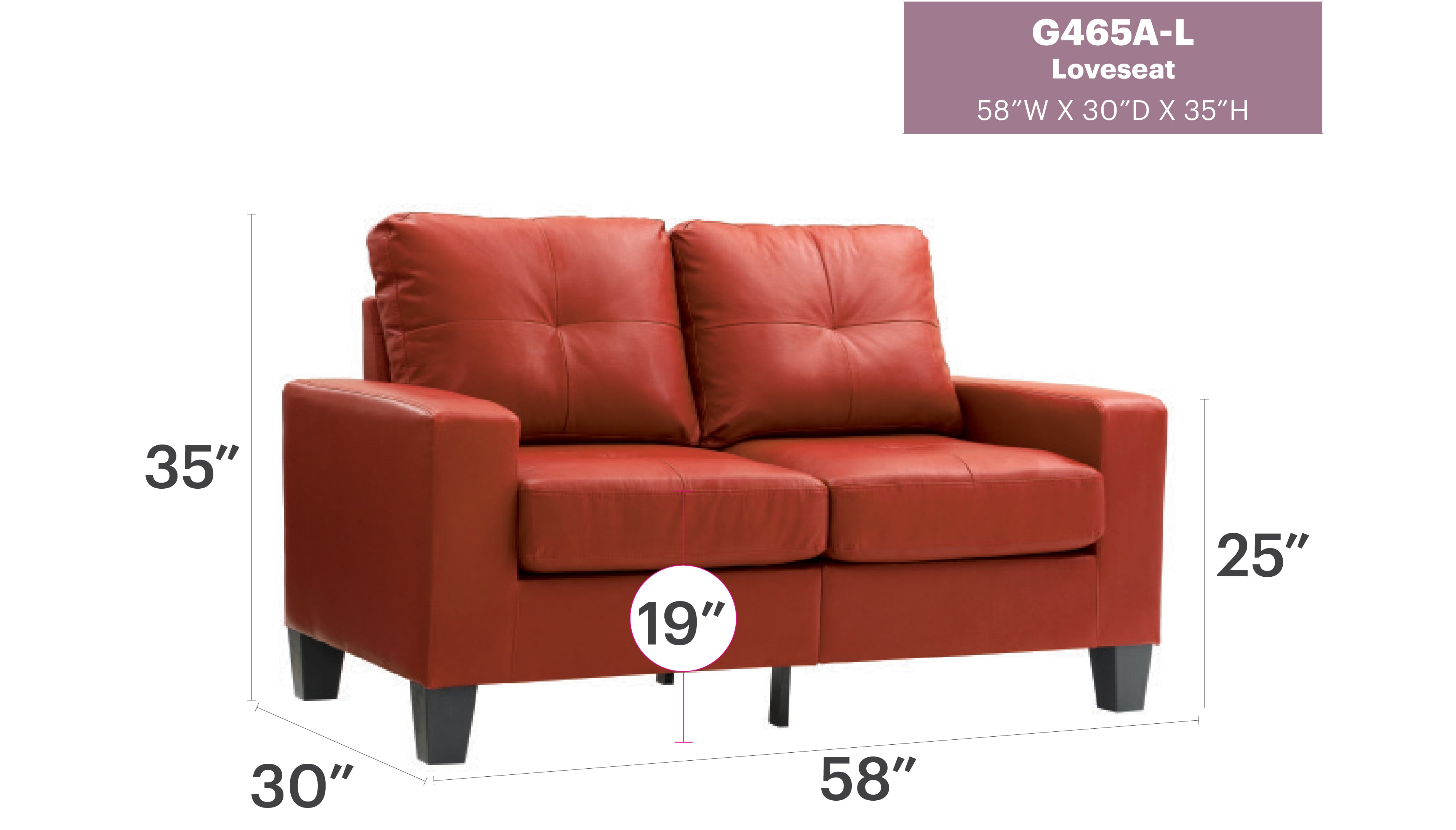 Newbury G465A-L Modular Loveseat
