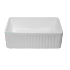 White Farmhouse Sink - 30 x 18 x 10 Inch Kitchen Sink Apron-Front