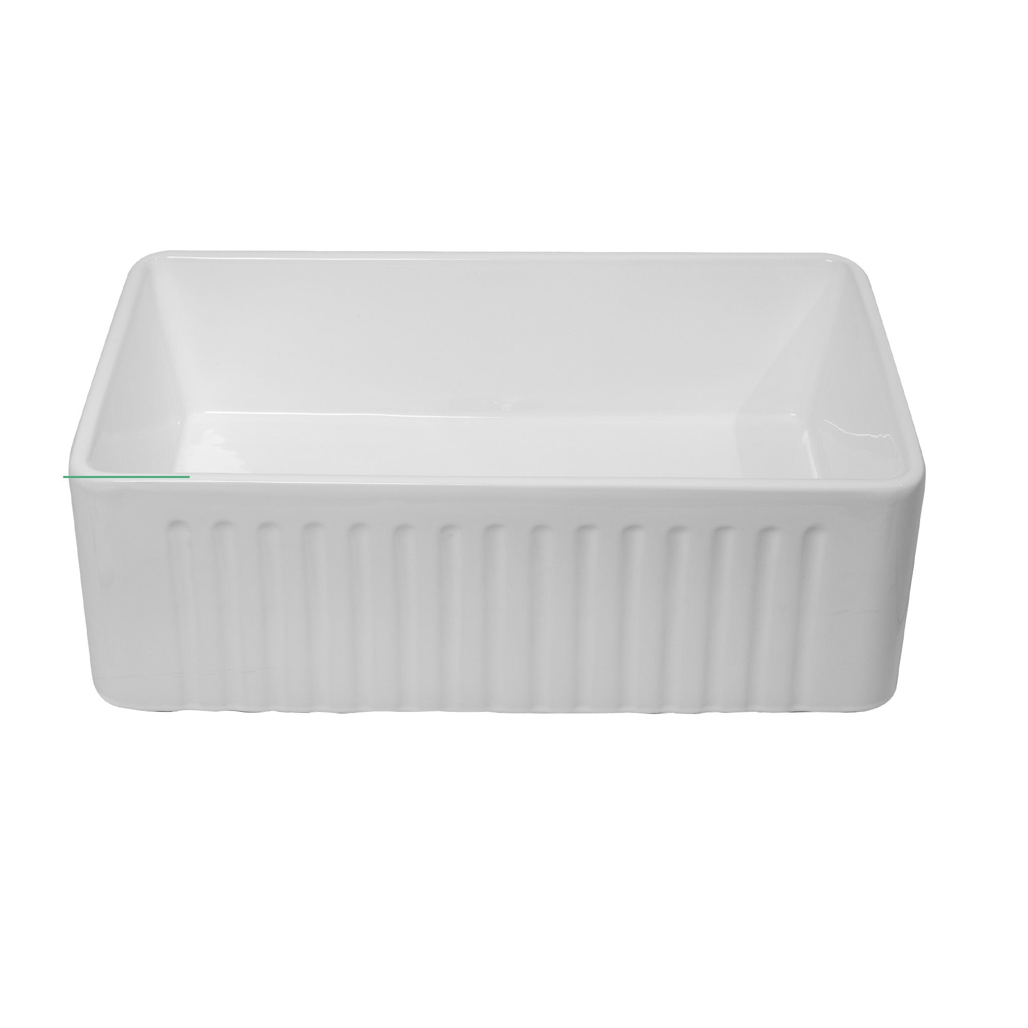 White Farmhouse Sink - 30 x 18 x 10 Inch Kitchen Sink Apron-Front