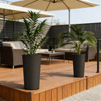 Set of 2 Flower Pots - Stackable Large Planters