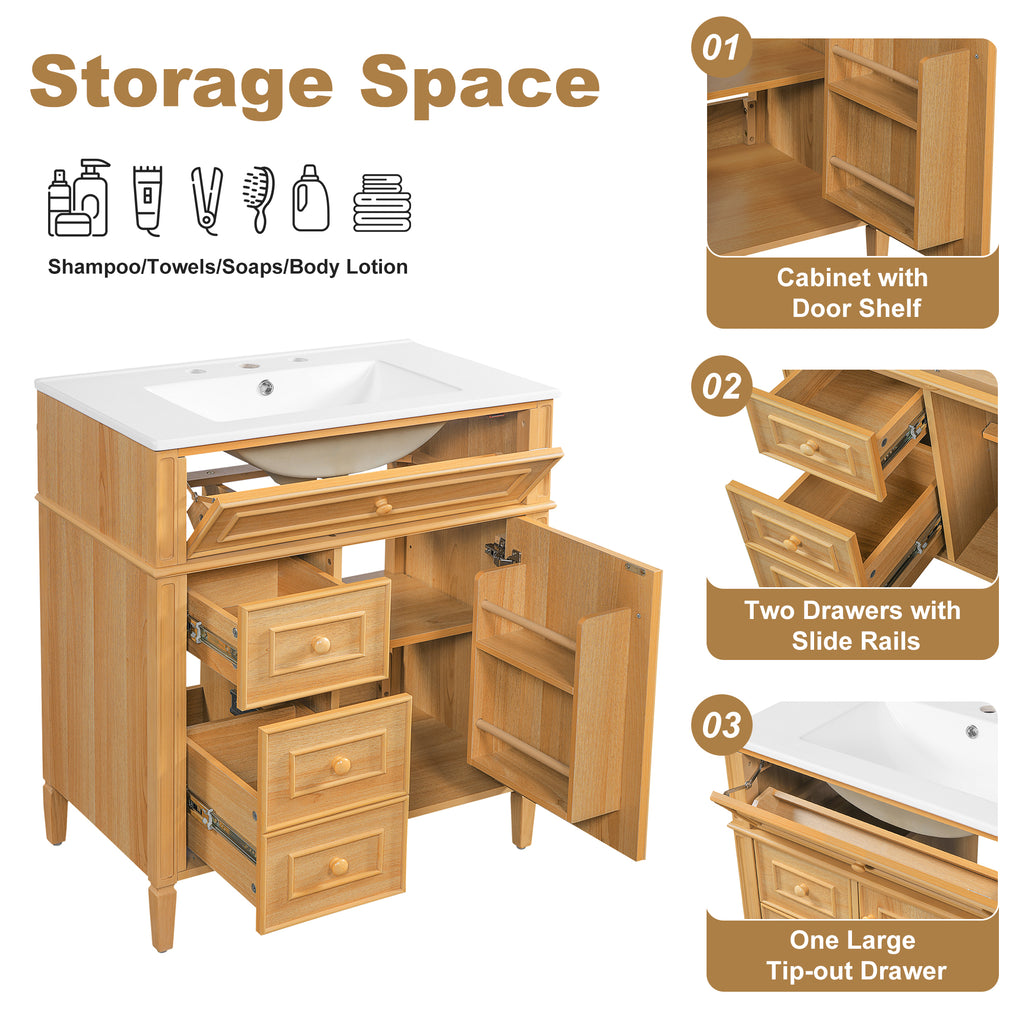 30" Bathroom Vanity with Sink