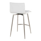 26" Upholstered Contemporary Fixed-Height Counter Stool Set