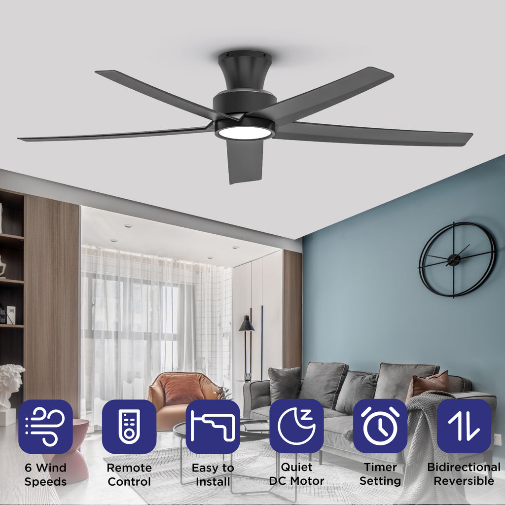 52 Inch Ceiling Fan with Lights and Remote