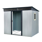 8 ft x 6 ft Outdoor Metal Storage Shed with Window