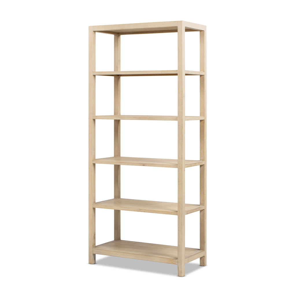 Ellis 71" Reclaimed Wood 5-Shelf Open Frame Bookcase